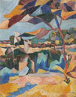 Paysage ensoleillé (couleurs fauves).