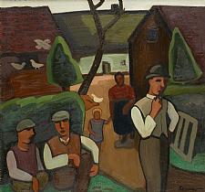 Farm family a Sunday morning