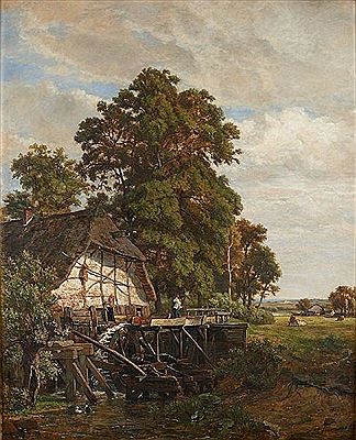 Les travaux au moulin à eau