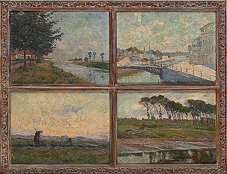 . "Tervuren", "Leiebrug, Kortrijk", "Nieupoort audegracht rond stad" et "Kanaal Veurne Nieupoort".(4) by Emmanuel Vierin - Auction record, sale price, and art valuation. Compare with similar artists and explore comparable artworks.