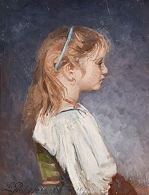 Portrait de fillette de profil