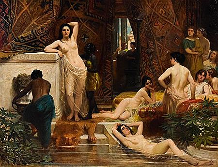 Scène de harem oriental.