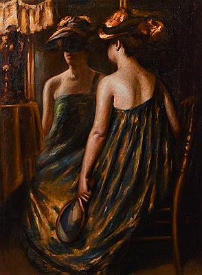 Elégante masquée devant un miroir. by Julius Fehling - Auction record, sale price, and art valuation. Compare with similar artists and explore comparable artworks.