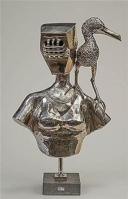 "Buste de femme au cormoran"