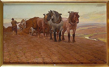 L'attelage de chevaux de trait"