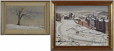 "Neige, le grand repos" and "Paysage enneigé". (2)