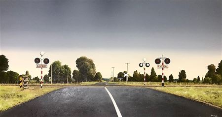 Crossing the Railway, Litchfield, Putaruru by Peter J Wallers - Auction record, sale price, and art valuation. Compare with similar artists and explore comparable artworks.