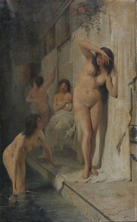 Jeunes Baigneuses by Alcide Davide Campestrini - Auction record, sale price, and art valuation. Compare with similar artists and explore comparable artworks.