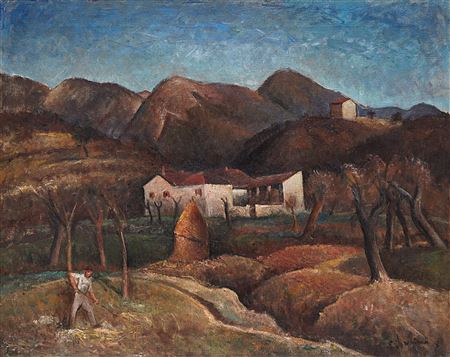 "Colline lombarde (Paesaggio)" 1932 by Contardo Barbieri - Auction record, sale price, and art valuation. Compare with similar artists and explore comparable artworks.