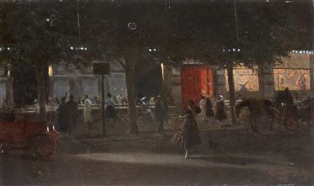 "Luci della sera" 1916/17 by Amerino Cagnoni - Auction record, sale price, and art valuation. Compare with similar artists and explore comparable artworks.