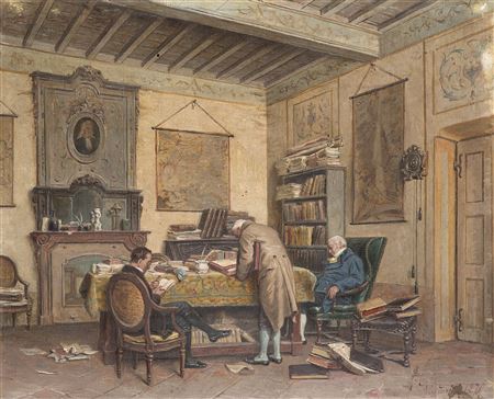 "I bibliofili" 1870 by Federico Pastoris - Auction record, sale price, and art valuation. Compare with similar artists and explore comparable artworks.