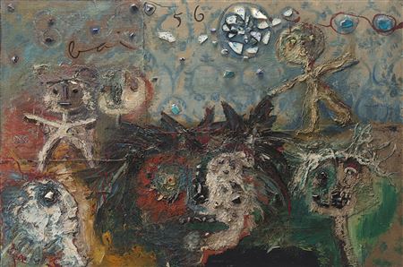 Sample artwork by Enrico Baj (1924 - 2003), known for collage of military figures, assemblage - View similar artists and auction records