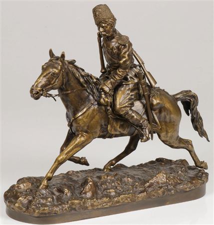 An Otamansky Regiment Cossack on Horseback