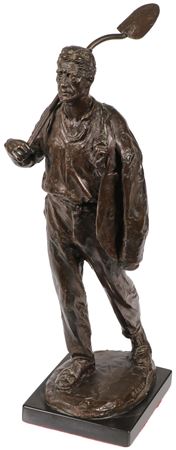 Laborer with Shovel and Coat