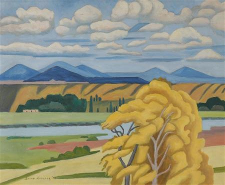 New Mexico Spring Landscape - 1933 by Laura Hoernig - Auction record, sale price, and art valuation. Compare with similar artists and explore comparable artworks.