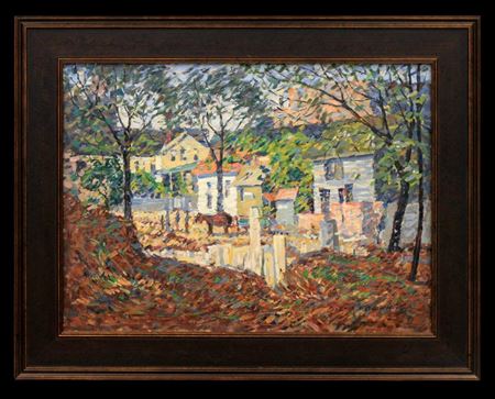 Village Scene by Francis Focer Brown - Auction record, sale price, and art valuation. Compare with similar artists and explore comparable artworks.