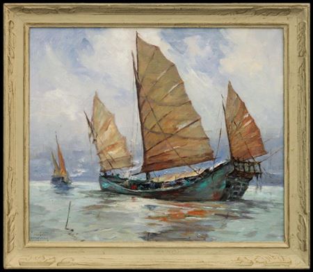 In Hong Kong Harbor by James Eccles - Auction record, sale price, and art valuation. Compare with similar artists and explore comparable artworks.