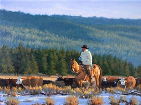 First Snow: Moving Cattle