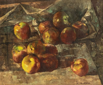 Still life with Apples by InSung Lee - Auction record, sale price, and art valuation. Compare with similar artists and explore comparable artworks.