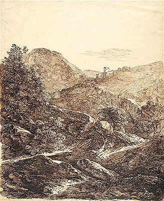 Sample artwork by Carl Friedrich Rumohr (1785 - 1843), known for ink abstract drawings - View similar artists and auction records