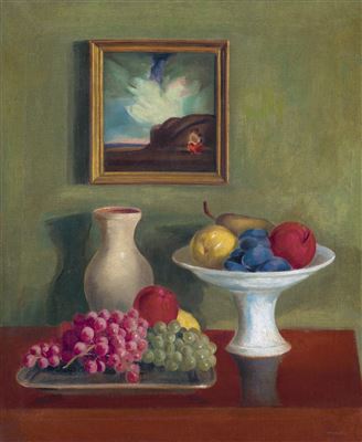 Studio Still Life with Autumn Fruits, at the beginning of the 1920s