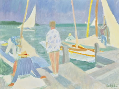 Balatonfüred Port with Sailing Boats by Janos Jakuba - Auction record, sale price, and art valuation. Compare with similar artists and explore comparable artworks.