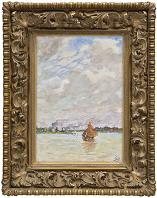 Sail Boat with Seagull