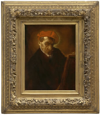 Self Portrait with Red Barett (Self Portrait in Rembrandt Style), 1920s