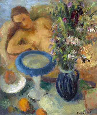 Girl with Flower Bouquet, 1936