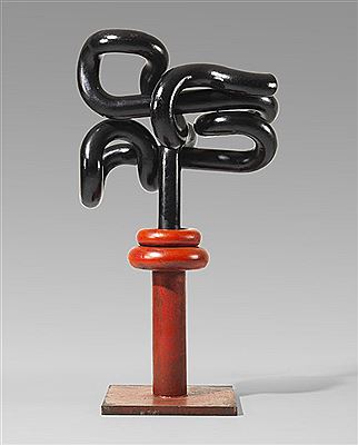 Schwarze Schleife (Röhrenplastik), 1965.