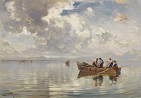 Fischerboote am Chiemsee. 1920 -1927