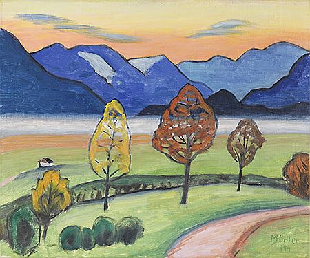 Moor im Herbst (Berglandschaft mit Nebelstreif), 1944
