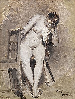 Weiblicher Akt im Atelier, 1892.