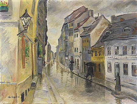 Petristrasse im Regen, 1940.
