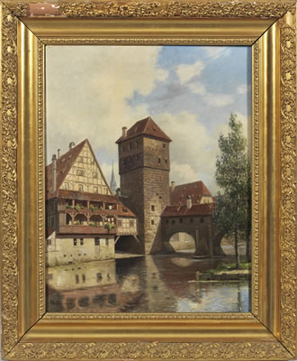 Ansicht von Nürnberg mit Blick auf den Henkersteg