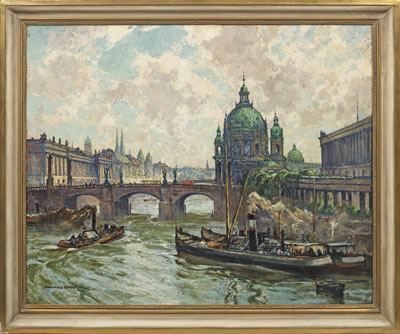 Berlin-Vedute mit Blick auf den Dom und die Friedrichsbrücke by Gerhard Graf - Auction record, sale price, and art valuation. Compare with similar artists and explore comparable artworks.