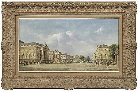 Summer view of Unter den Linden in Berlin by Peter Götz Pallmann - Auction record, sale price, and art valuation. Compare with similar artists and explore comparable artworks.