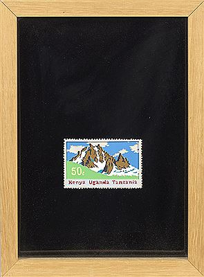 Als 50-Cents stamp designed mountain landscape collage "Kenya Uganda Tanzania" by Will Turner - Auction record, sale price, and art valuation. Compare with similar artists and explore comparable artworks.
