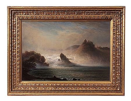 Coastal scene with castle