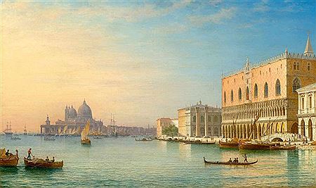 Venice with a view of the Doges Palace and Santa Maria della Salute