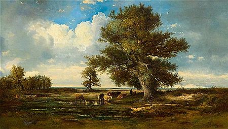 Sample artwork by Leon-Victor Dupre (1816 - 1879), known for landscape painting - View similar artists and auction records
