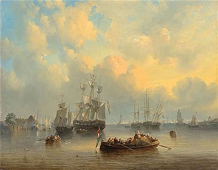 View of a harbour. 1851