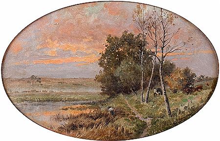 Marécages au soleil couchant