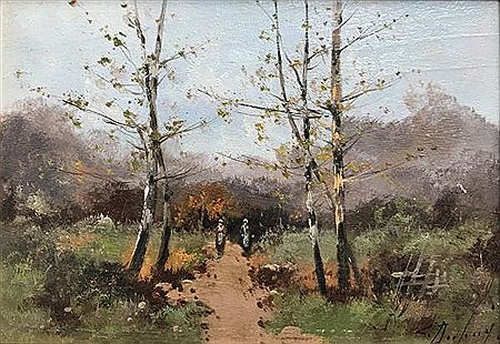 Paysannes dans la forêt