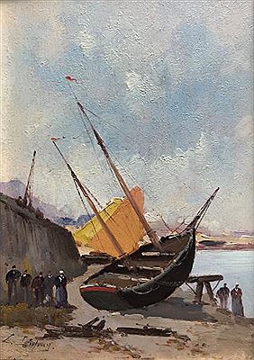 Bateau à marée basse