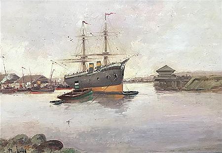 Paquebot dans le port