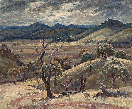 Sheep on Rolling Hills