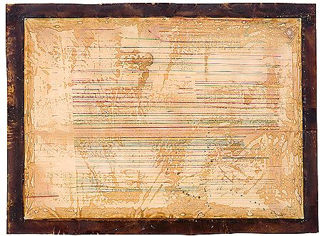 Sample artwork by Ed (Edward) Moses (1926 - 2018), known for cross-hatch modernist imagery, graphics, painting - View similar artists and auction records