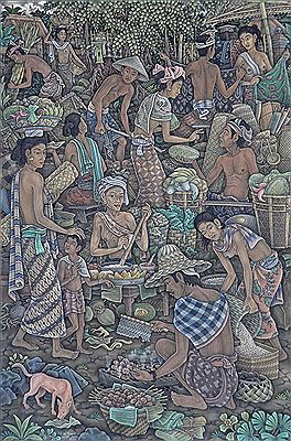Suasana Pasar di Ubud by Ida Wayan Turun - Auction record, sale price, and art valuation. Compare with similar artists and explore comparable artworks.