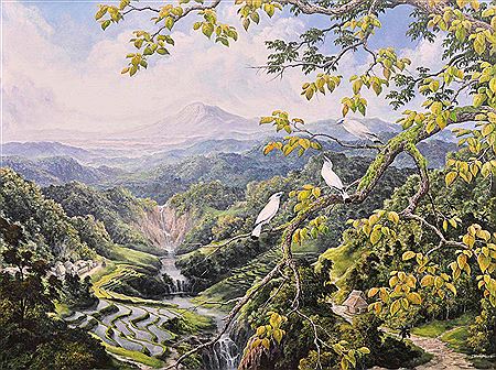 Majetic Landscape by Nyoman Tulus - Auction record, sale price, and art valuation. Compare with similar artists and explore comparable artworks.